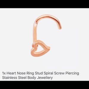 Rose gold nose twist ring